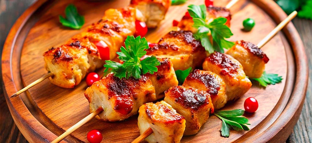 Spiedini di pollo al limone